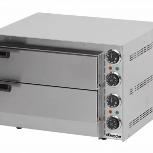 Pizzaoven Dubbel Elektrisch - 2 x Pizza Ø35cm - 2,7kW - 545x500x(H)380mm Voordeelprijs