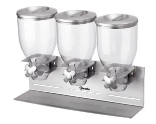 Favoriet 3-voudige Ontbijtgranendispenser - Inhoud 3,5 Liter - 540x170x(H)395mm