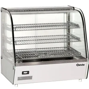 Bestel Nu Warmhoudvitrine RVS - 3 Roosters - 2 Schuifruiten - 120 Liter - LED Verlichting - 690x600x670(h)mm