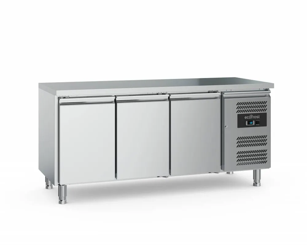 Koelwerkbank - RVS - 3 deurs - 417 liter - 1795x700x(H)850mm Veilige Betaling
