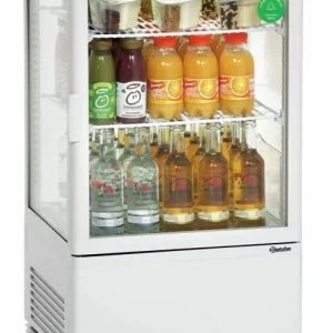 Mini-koelvitrine - Wit - 58 liter - Circulerende luchtkoeling - 425x380x(h)805mm Nu Kopen