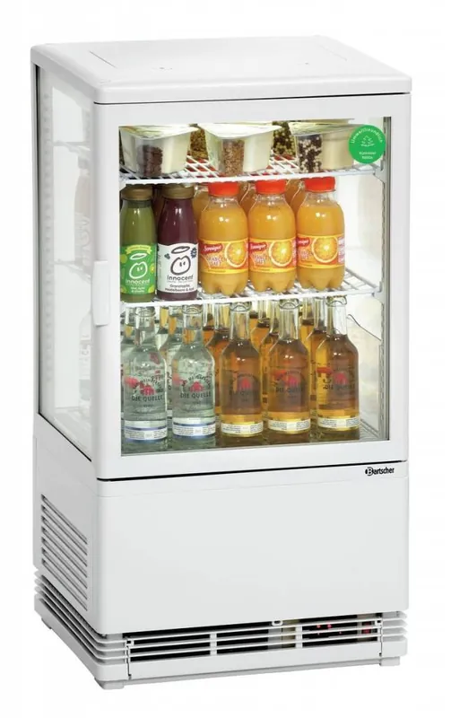 Mini-koelvitrine - Wit - 58 liter - Circulerende luchtkoeling - 425x380x(h)805mm Nu Kopen