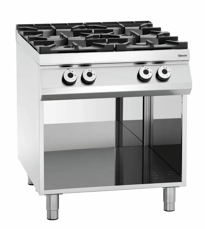 Gecertificeerd Gasfornuis 900 serie - Onderbouw open - 4 pits - 800x900(h)900-950mm