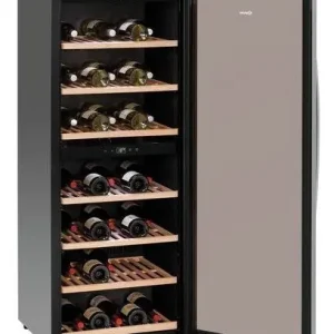 Voordeelprijs Wijnkoelkast Zwart - Geluidloos Model - 2 Temperatuurzones - 595x625x1590(h)mm