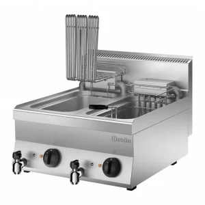 Friteuse Elektrisch - Uitklapbaar Element - 400V - 18kW - 2x10 Liter - 600x650x(H)295mm Shop Nu