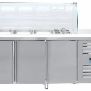 Op = Op Saladette - Glazen bovenkant - 179x70x(h)136cm