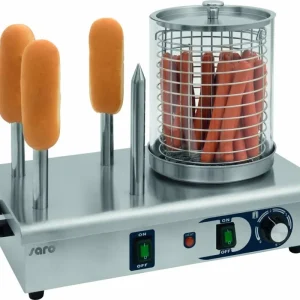 Gecertificeerd Hotdog Warmer met Broodwarmers - 4,5kW - Ø190x240(h)mm