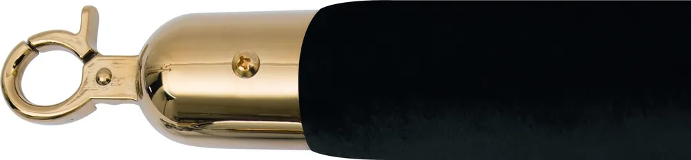 Exclusieve Aanbieding Afzetkoord voor Afzetpaal - 1,5 meter - Velours Zwart - Goud