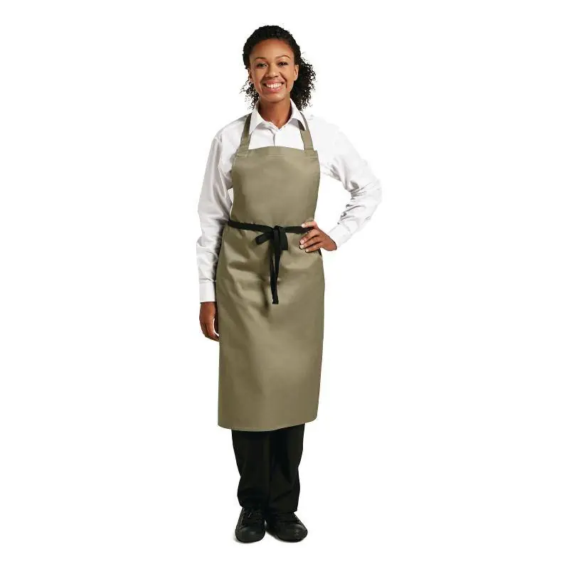 Whites Halterschort Olijfgroen - Polyester/Katoen - 711(b)x965(l)mm - Unisex Op = Op