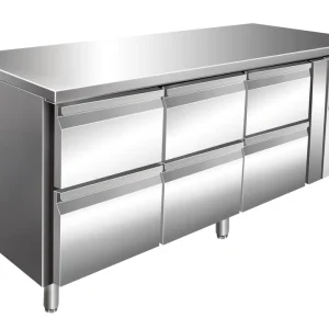 Finale Uitverkoop SARO koeltafel, 3x 2-ladenset, KYLJA 3160 TN