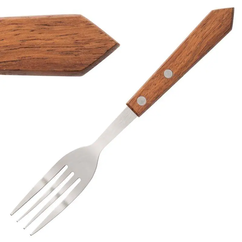 Steakvork - Houten Heft - 12 Stuks Weekendaanbieding