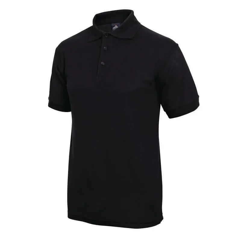 Poloshirt Korte Mouw Zwart Katoen Maat L Premium
