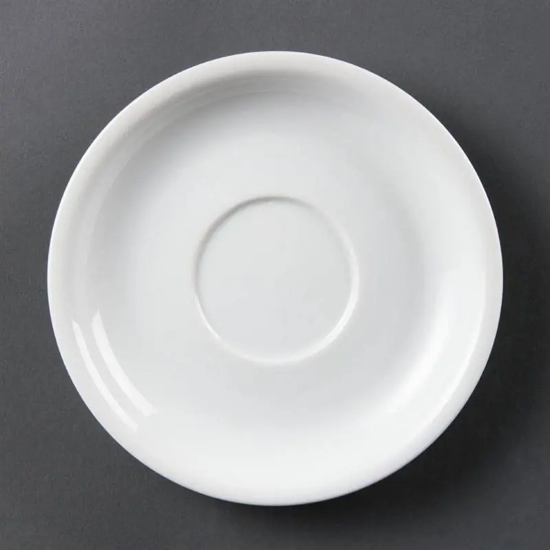 Exclusieve Aanbieding Schotel voor Cappucinokop - Olympia Wit Porselein - 12 Stuks