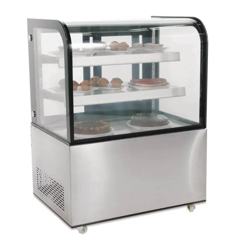 Koop Vandaag Koelvitrine 270 Liter - Gebogen Glas - Roosters van Glas - 725(d)x915(b)x1275(h)mm
