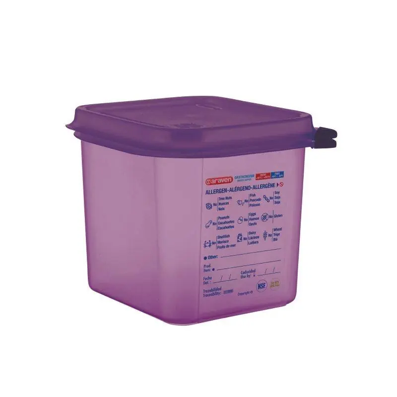 Merkproduct Araven Siliconen Voedseldoos Allergenen - 2,6Ltr - GN 1/6 - Incl. Deksel