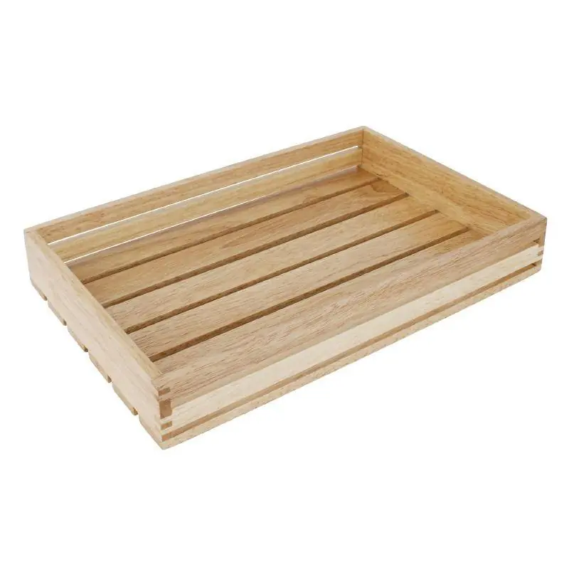 Dagaanbieding Serveerkrat Rustiek - Heveahout - 350x230x50(h)mm