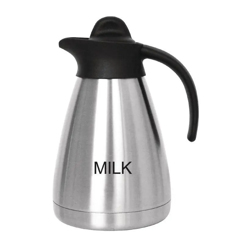 Isoleerkan 'Milk' RVS - 1000ml - met Schroefdop - 230(h)mm Direct Beschikbaar