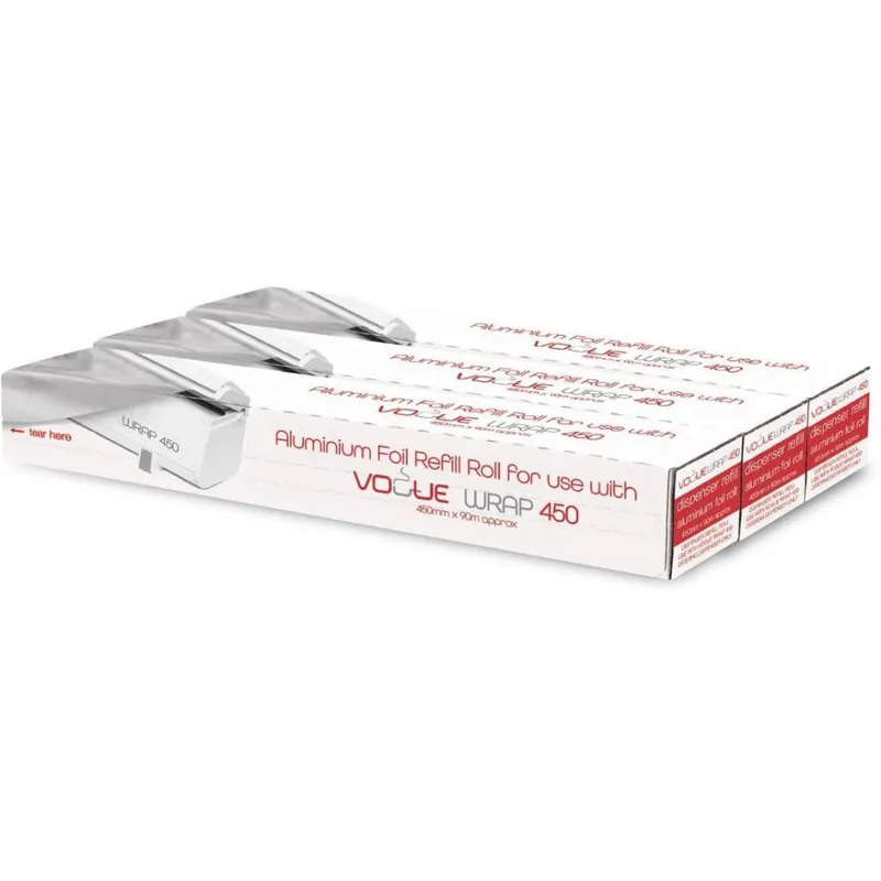 Nieuw Aluminiumfolie Navulling voor Vogue Wrap450 Dispenser - 3 Rollen 90 Meter