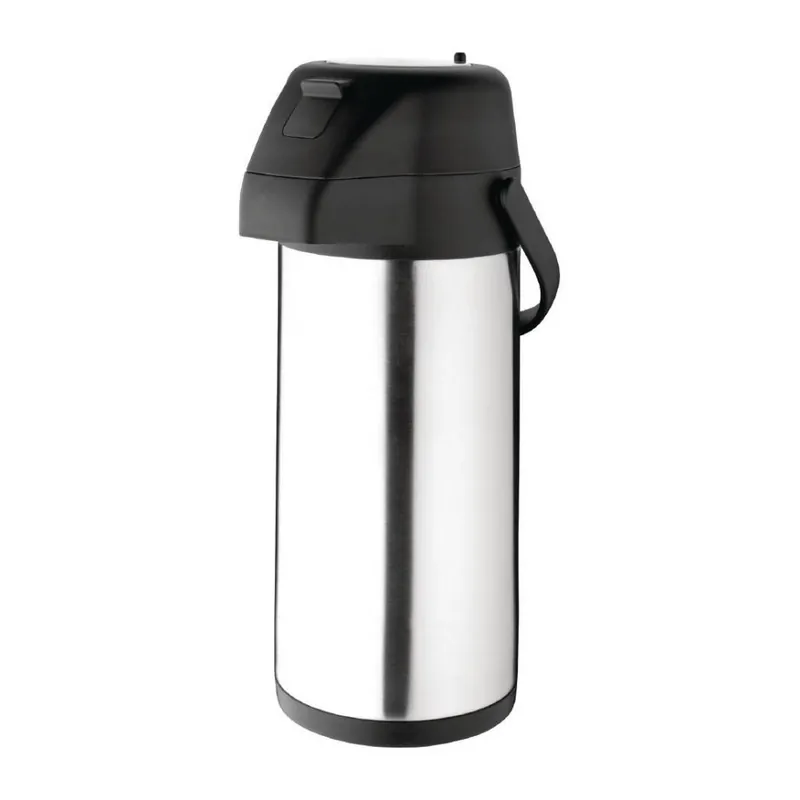 Koop Vandaag Pompkan met drukknop - 3 Liter - RVS - Ø19,5x(H)39,5cm