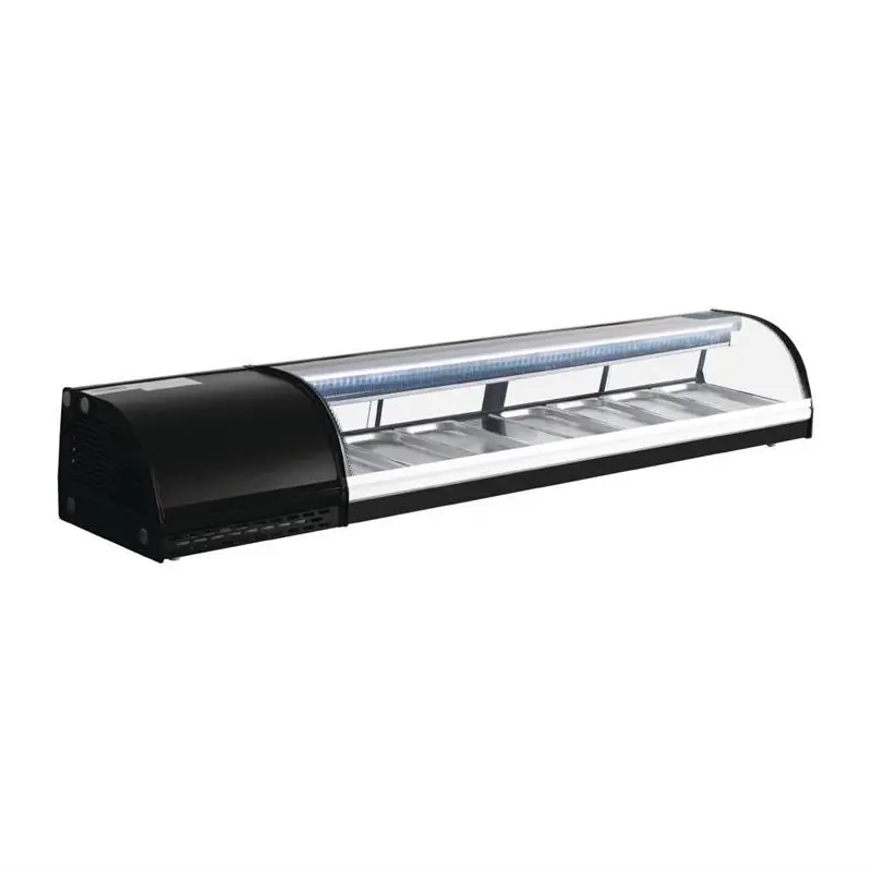 Actieprijs Gekoelde Sushivitrine - 7 x GN1/3 - 180x39x(H)29cm