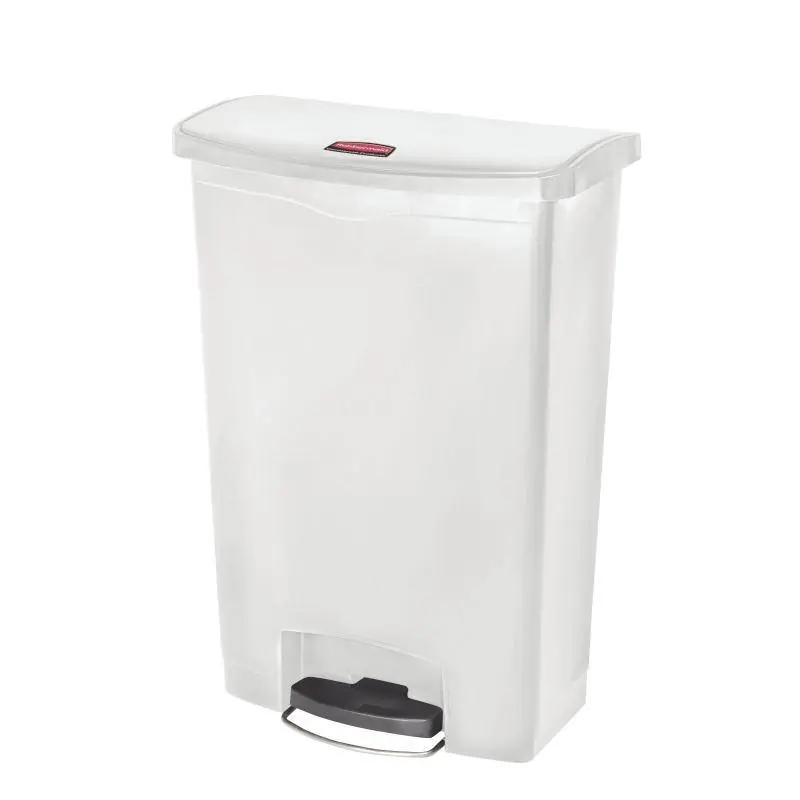 Finale Uitverkoop Rubbermaid Pedaalemmer Slim Jim - 90 Liter - Front Step- Wit