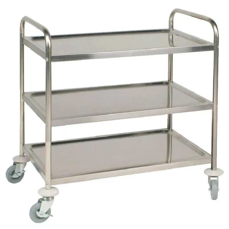 RVS serveerwagen 3 niveaus - Vogue - 860x535x(h)930mm Actieprijs