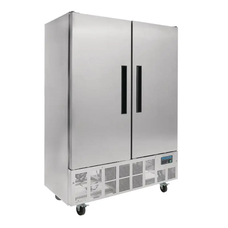 Slimline RVS Horeca koelkast Dubbel Pro - 960 Liter - 134x70x(h)200cm Direct Verzonden