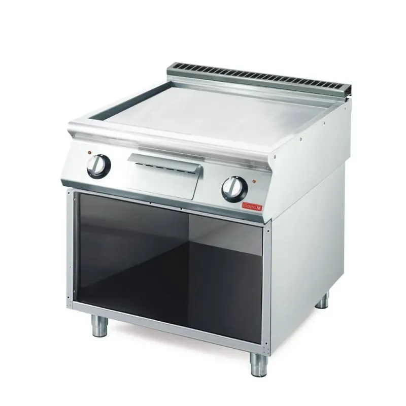 Bakplaat - Electrisch - 10,8kW - Glad Verchroomd - 80x70x(H)85cm Veilige Betaling
