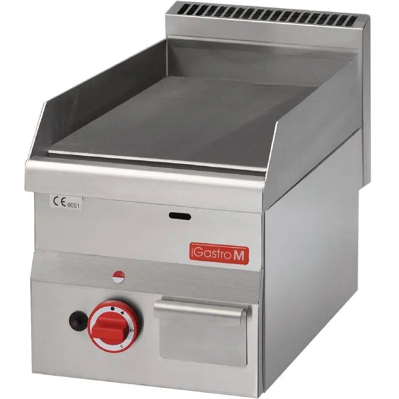 Snelle Levering Bakplaat Gas - Gladde Plaat - 5,4kW/400V - 600x300x280(h)mm