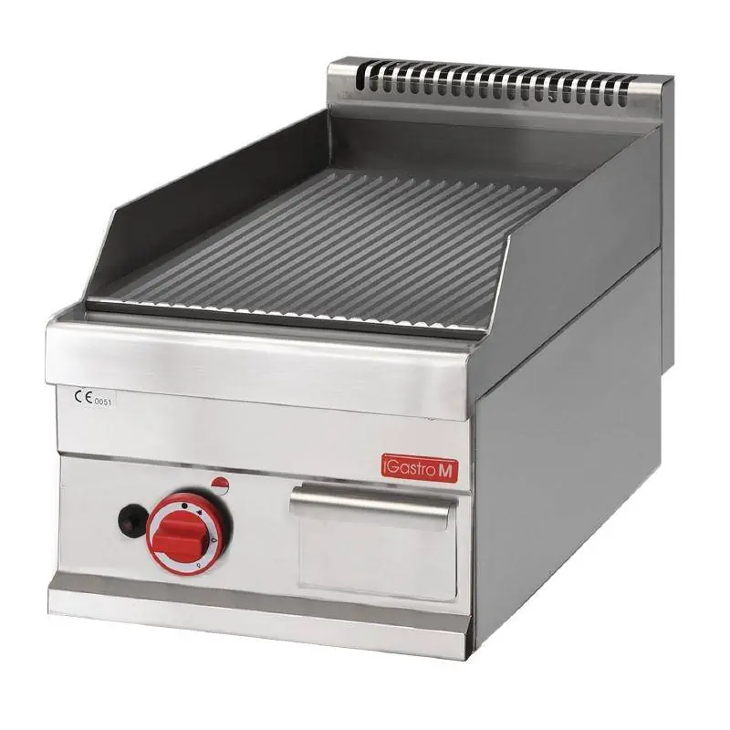 Laatste Kans Bakplaat Gas - RVS Geribd - 5,7kW - 400x650x280mm