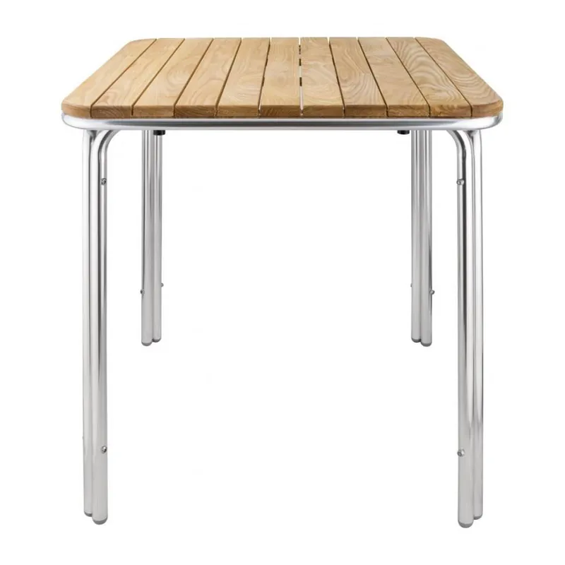 Seizoensaanbieding Tafel Essenhout - Aluminium frame - 70x70x(h)72cm