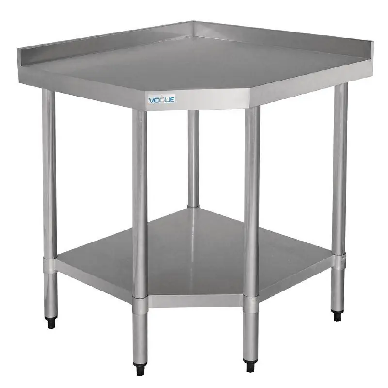 Uitverkoop RVS Hoektafel + Onderschap 900(b)x700(d)x960(h)mm