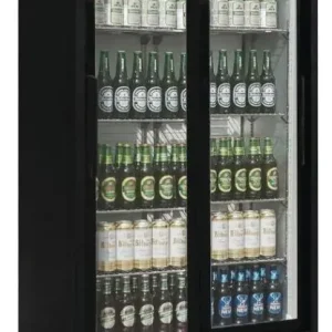 Koelkast met schuif deur Zwart - 490 Liter - 92x51x(h)188cm Alleen Vandaag