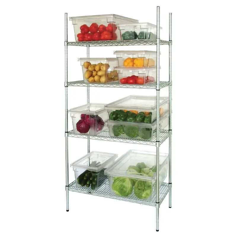 Voorraadrek 4 Schappen - Gegalvaniseerd Zink - 1830x457x1830(h)mm Alleen Vandaag