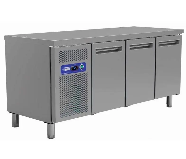 Koelwerkbank - RVS - 3 deurs - 200x60x(h)88cm - 395 Liter Must-Have