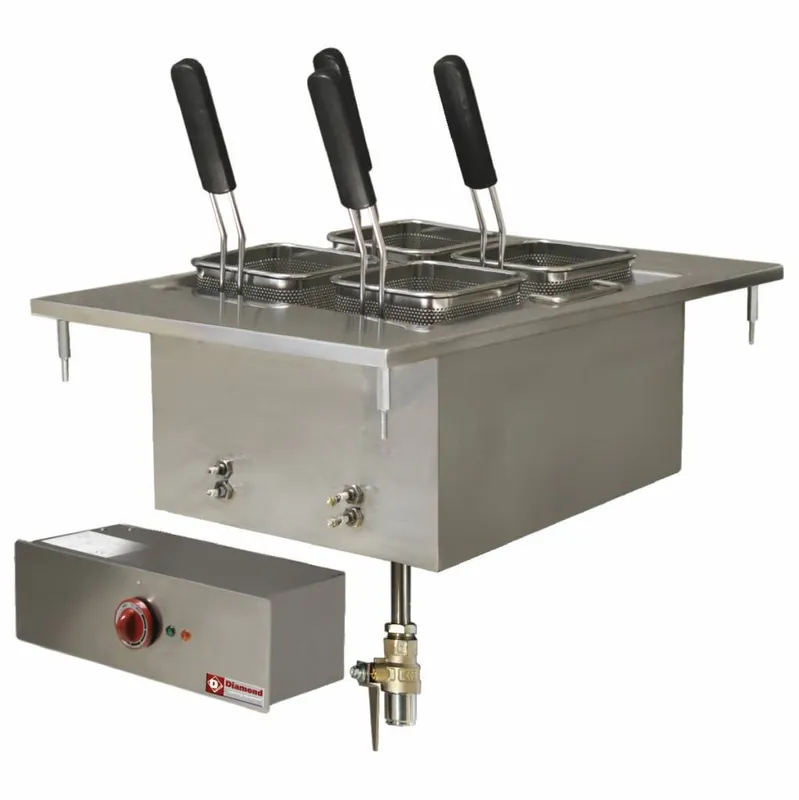 Gecertificeerd Pastakoker Elektrisch RVS - Drop-in - 20 Liter - 400V/6kW - 400x600mm