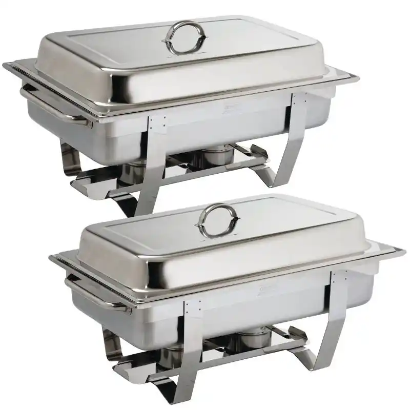 Chafing Dish Duopak Milan - 2x GN1/1 - Zilverkleurig Bestel Nu
