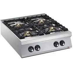 Lage Kosten Tafelmodel gasfornuis - 4 branders - 10kw - 800x900x(h)250mm
