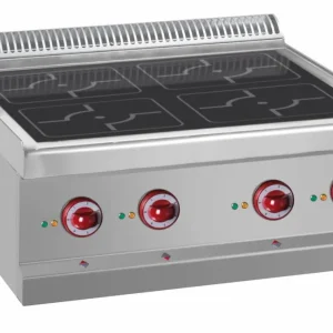 Elektrisch fornuis, 4 inductiezones - Top - - 700x700x(h)250/320mm Laatste Versie