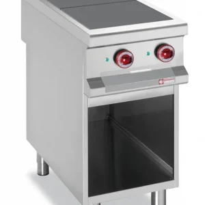 Direct Beschikbaar Elektrisch fornuis met 2 verlaagde kookplaten op open kast - 400x900x(h)850/920mm