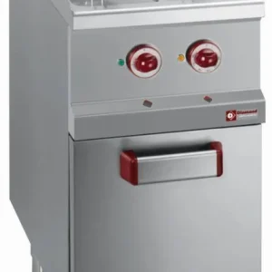 Aanbieding Elektrische friteuse 2 kuipen van 7 liter op kast - 400x700x(h)850/920mm