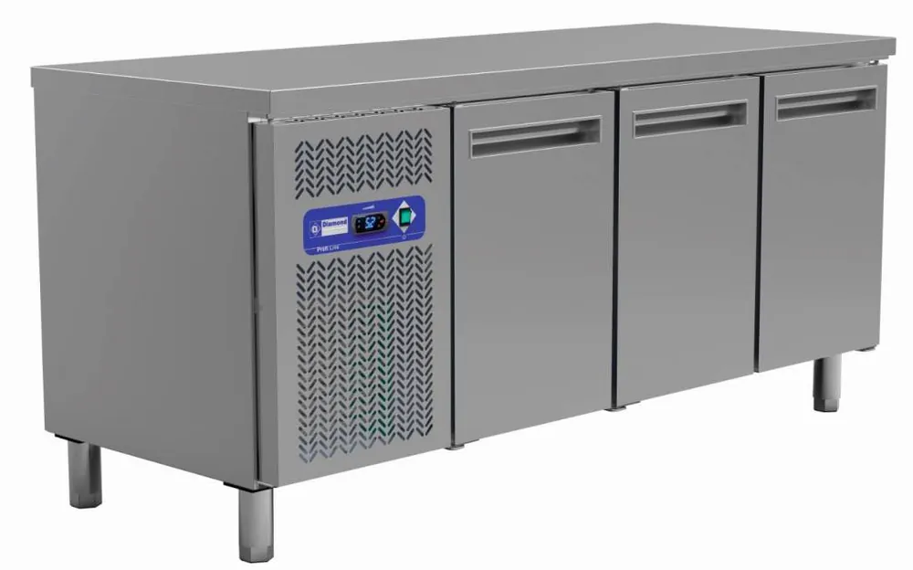 Koelwerkbank - RVS - 3 deurs - 180x70x(h)88cm - 405 Liter Hete Deal