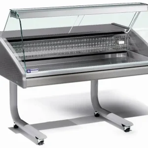 Vitrine Toonbank Gekoeld - Werkblad in RVS - Vis - Temperatuur 0° / 2° - 1500x980x(H)1280mm Laatste Kans