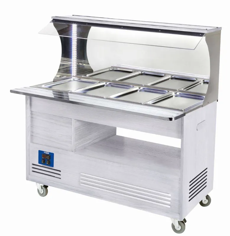Rechtstreeks Van De Fabrikant Bain Marie Wandbuffet 4 x 1/1 GN Wit