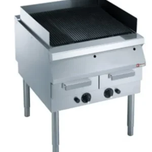 Direct Beschikbaar Grill op gas, rooster in gietijzer, met onderstel - 800x900x(h)850/920mm