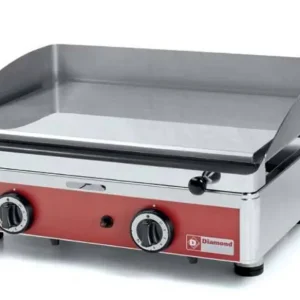 Fabrieksprijs Bakplaat Dubbel Gas Vlak - 62x51x(H)30,5 cm - Chroom - 6 Kw