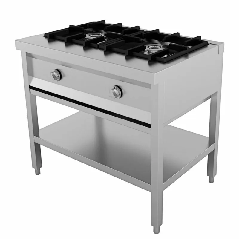 Hete Deal Pannenkoekentafel Gasfornuis - 2x 6,5 Pits - 895x600x(H)800mm
