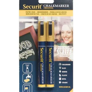 Set van 2 Medium Krijtstiften - Goud - 2-6mm Premium
