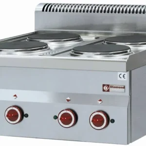 Seizoensaanbieding Elektrisch fornuis 4 kookplaten -Top- - 600x600x(h)280/400mm