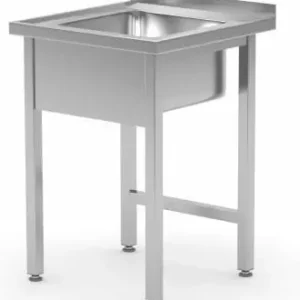 Spoeltafel + Spatrand RVS Spoelbak 400x400x250(h) 600(b)x600(d)x885(h)mm Laatste Versie